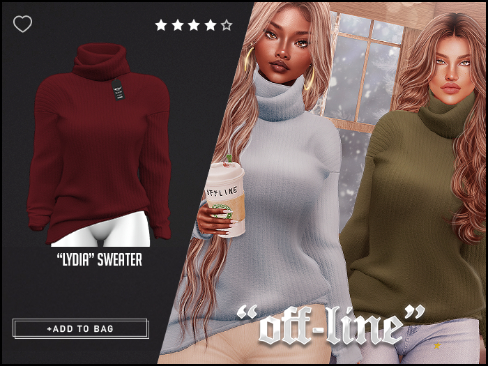 "Off-Line" x "Lydia" Sweater / Oxblood