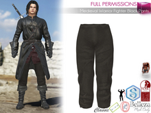 MI964158 Medieval Warrior Fighter Black Pants