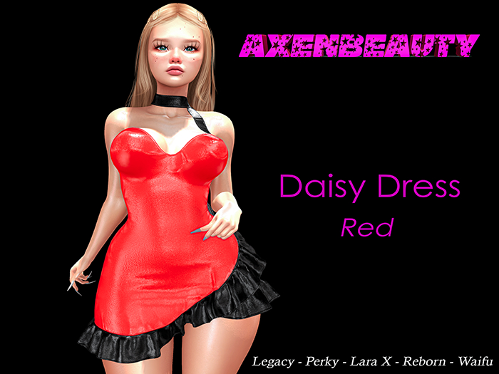 aX: Daisy Dress Red
