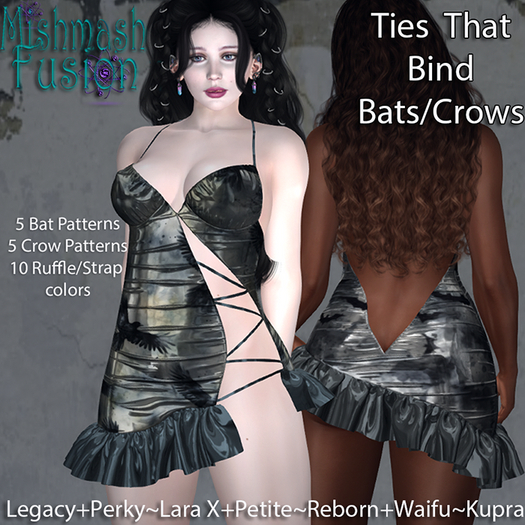 ~*MF*~ Ties That Bind Dress - Bats and Crows (Add or Rez)