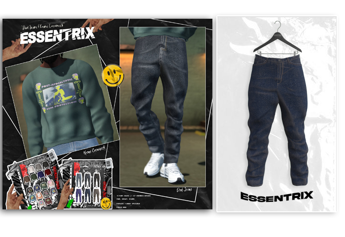 -ESSENTRIX-. Dad Jeans (Blue Wash)