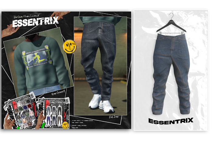 -ESSENTRIX-. Dad Jeans (Light Wash)