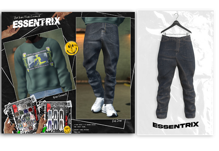 -ESSENTRIX-. Dad Jeans (Mid Wash)