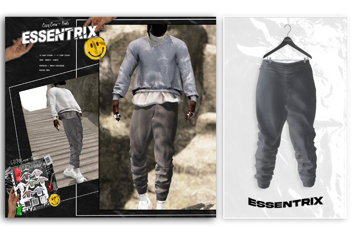 -ESSENTRIX-. COZY Pants (Blue)