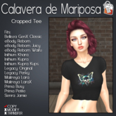 ~TL~ Calavera de Mariposa Cropped Tee