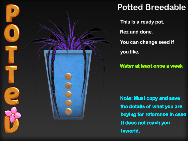 Potted ~ LE Deco Spider Plant Pot - Blue
