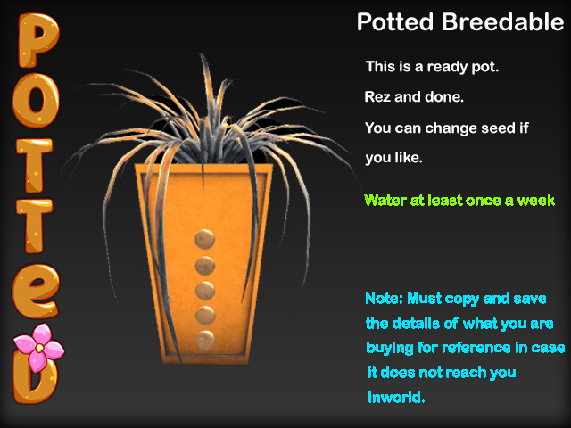 Potted ~ LE Deco Spider Plant Pot - Orange