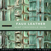Made by Porter - Faux Leather Mint Crocodile Skin