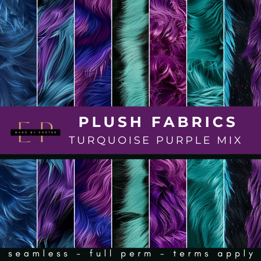 Made by Porter - Plush Fabric Turquoise Purple Mix