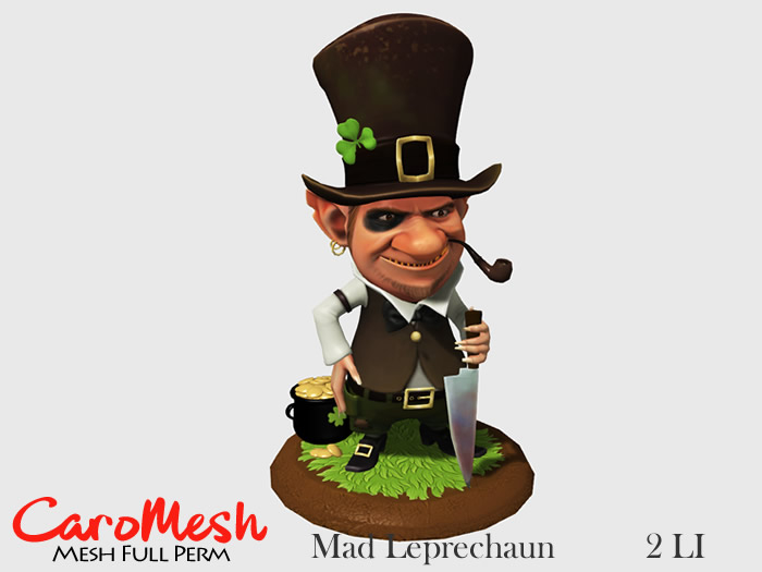 Caro Mesh Full Perm * St. Patrick Mad Leprechaun  -unpacker-