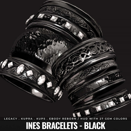 [BL] Ines bracelets // black