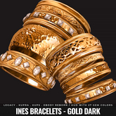 [BL] Ines bracelets // gold dark