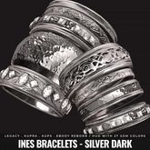 [BL] Ines bracelets // silver dark
