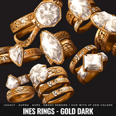 [BL] Ines rings // gold dark