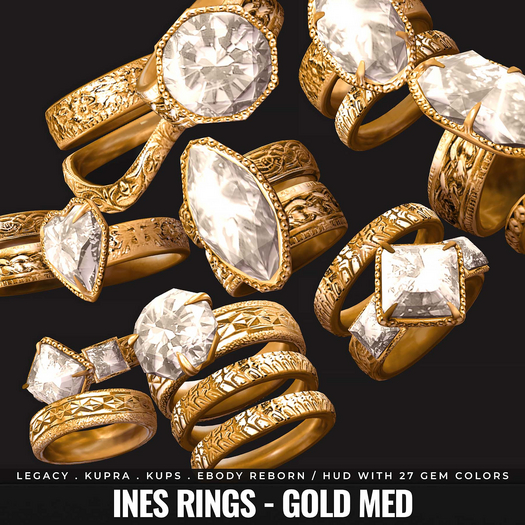 [BL] Ines rings // gold med