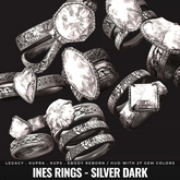 [BL] Ines rings // silver dark