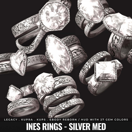 [BL] Ines rings // silver med