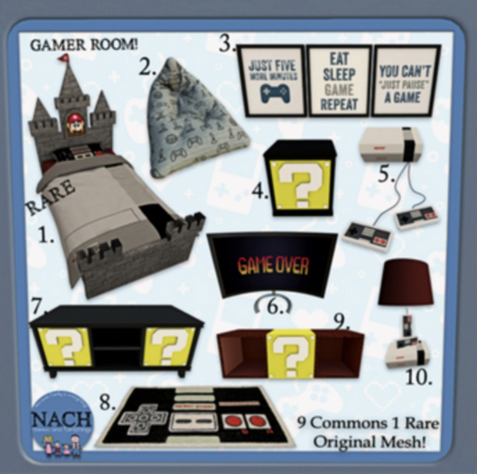 1. NACH Gamer Castle RARE