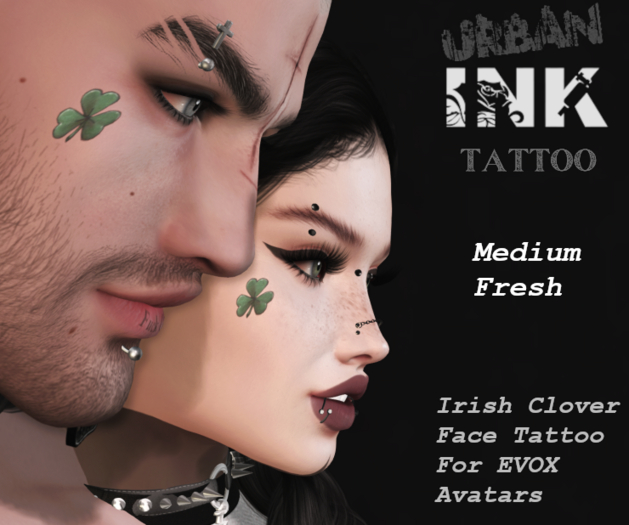 ::<<*Irish Clover Face Tattoo*>>::