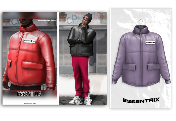 -ESSENTRIX-. Orbit Leather Jacket (Lavender)