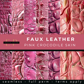 Made by Porter - Faux Leather Pink Crocodile Skin