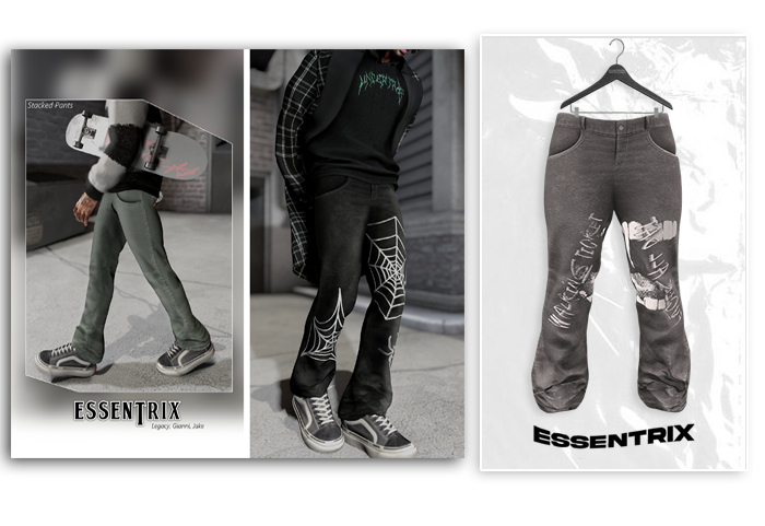 -ESSENTRIX-. Stacked Denim (Graphic)