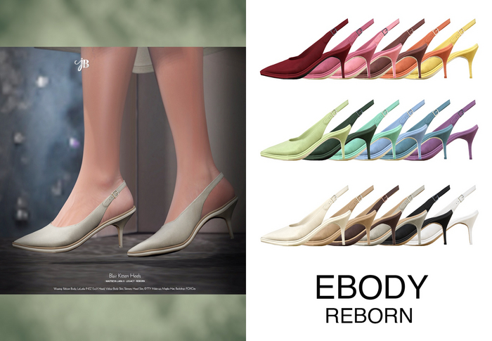 *Just BECAUSE* Blair Kitten Heels - Reborn