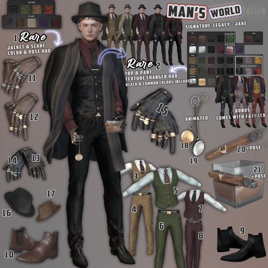 08.[Since1975] Man's World - Pant (Merlot)