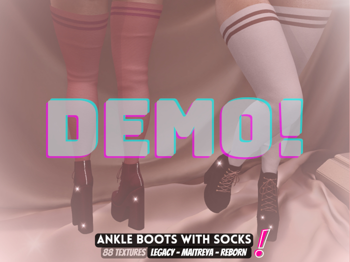 [DressUp!] **DEMO** Ankle boots with socks - (FATPACK)