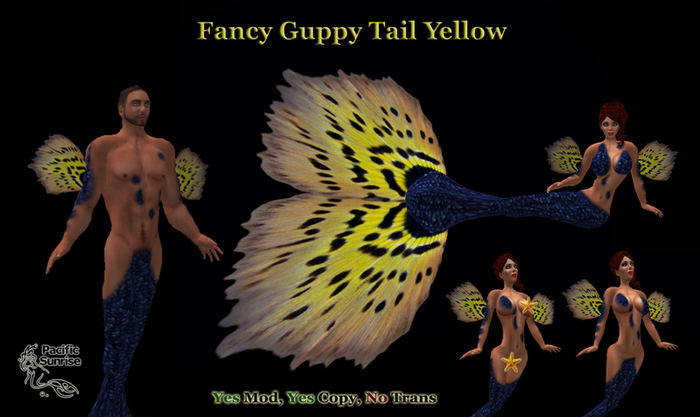 Fancy Guppy Tail - Yellow