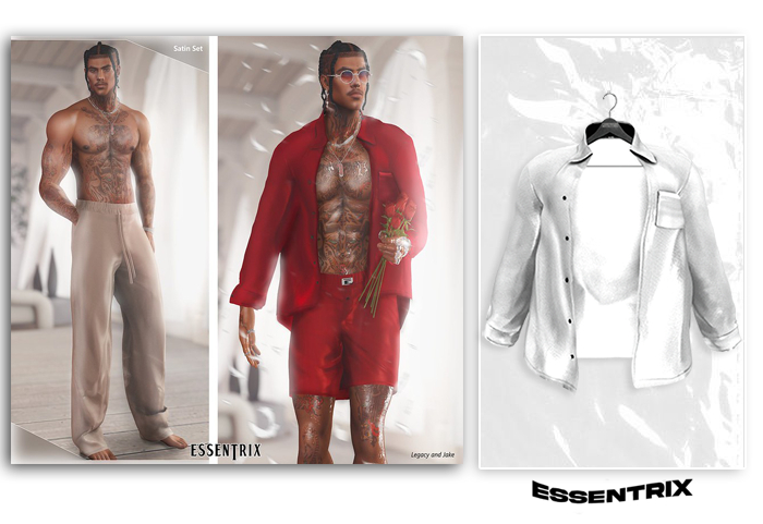-ESSENTRIX-. Satin Top (White)