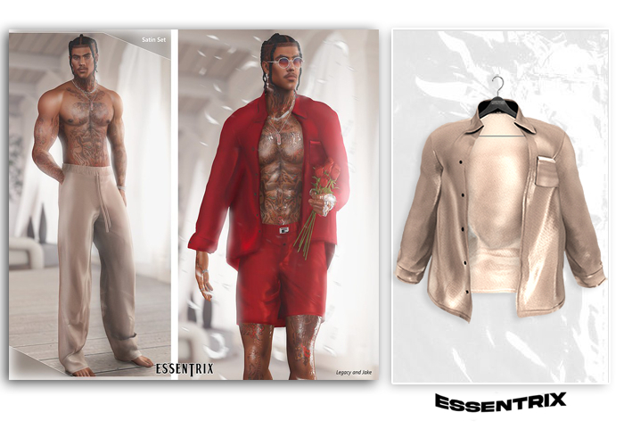 -ESSENTRIX-. Satin Top (Cream)