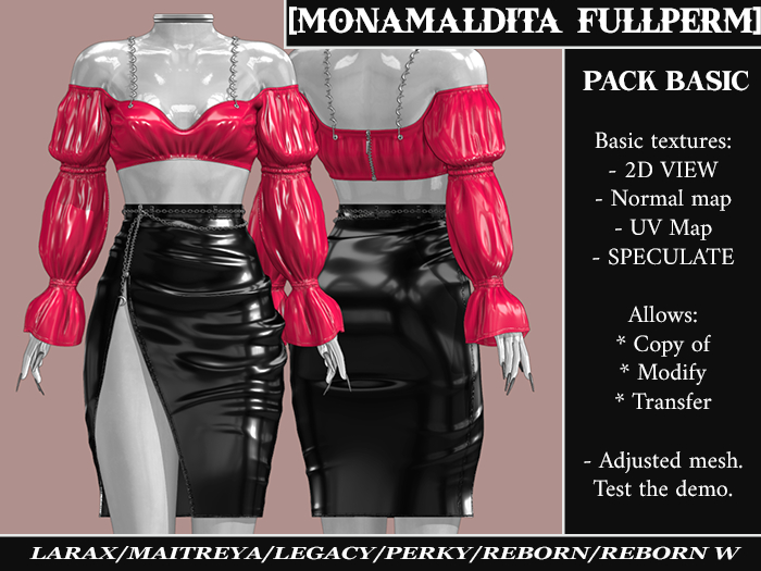 #75 - MONAMALDITA - Full Perm Set - Top & Skirt *DISCOUNT*