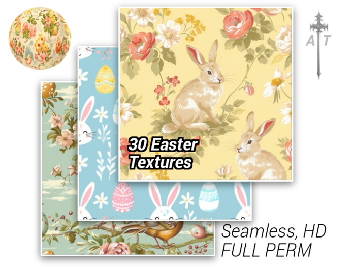 [AT] 30 Seamless Easter Textures (FULL PERM)