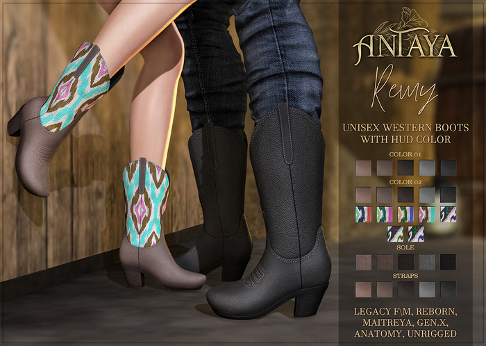 :: ANTAYA :: Western boots "Remy" FATPACK (wear)