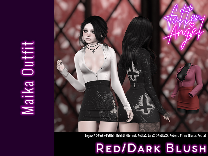 Fallen Angel - Maika - Red/DkBlush