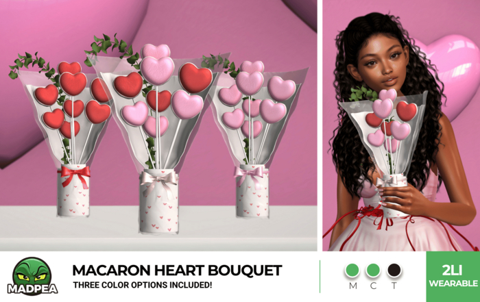 MadPea Macaron Hearts Bouquet