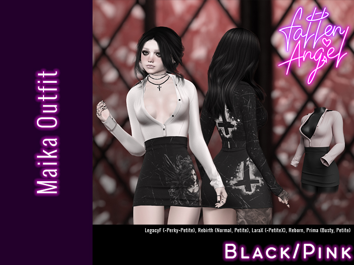Fallen Angel - Maika - Blk/Pink