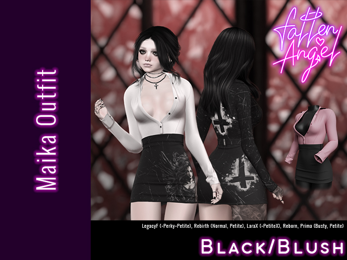 Fallen Angel - Maika - Blk/Blush