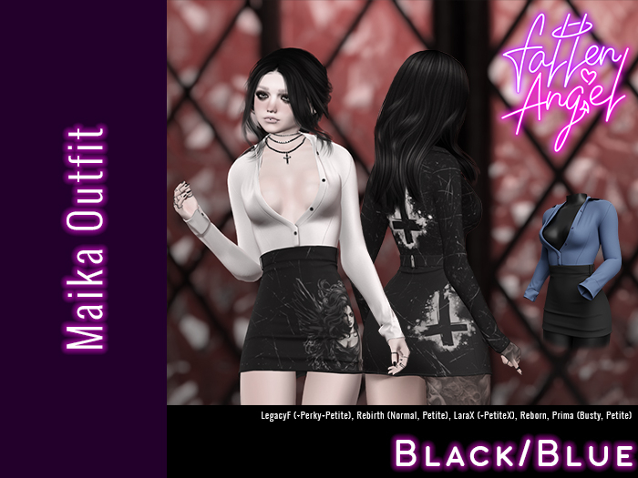 Fallen Angel - Maika - Blk/Blue
