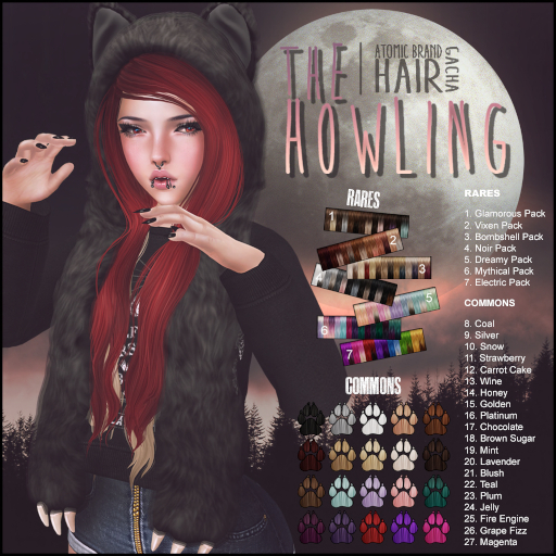 [Atomic] Hair Gacha // Howling // Glamorous RARE