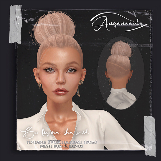 . AW . Go figure, she said HB&Hair blonde&red/EVOX/mesh