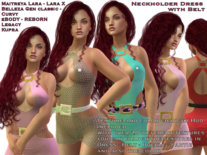 Neckholder Dress with Belt