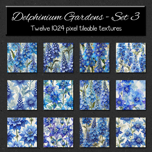 *Wallflowers* Delphinium Garden - Set 3