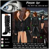 << PURE >> Poison Ivy in Black (full outfit incl. boot) [inworld price 299L$]
