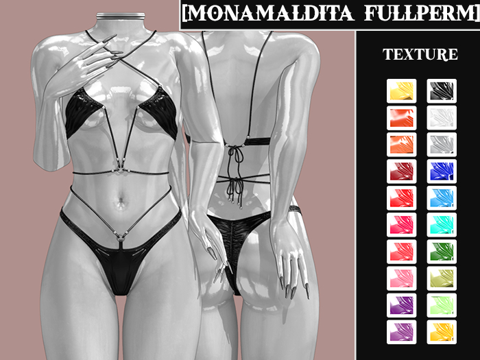 #73 - MONAMALDITA - Texture Latex - Bikini