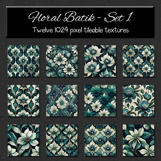 *Wallflowers* Batik Floral - Set 1