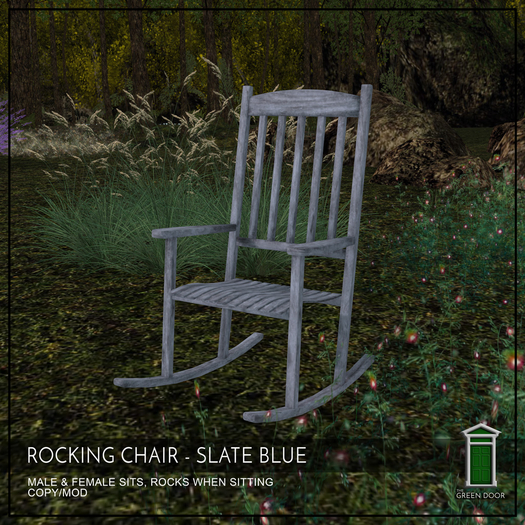 ~The Green Door~ Rocking Chair - Slate Blue