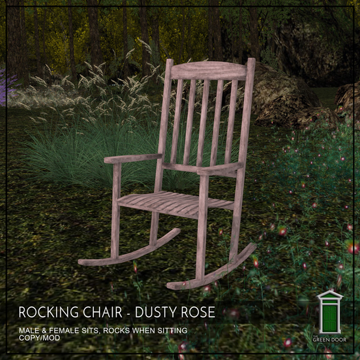 ~The Green Door~ Rocking Chair - Dusty Rose