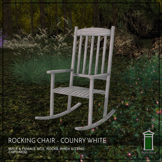 ~The Green Door~ Rocking Chair - Country White